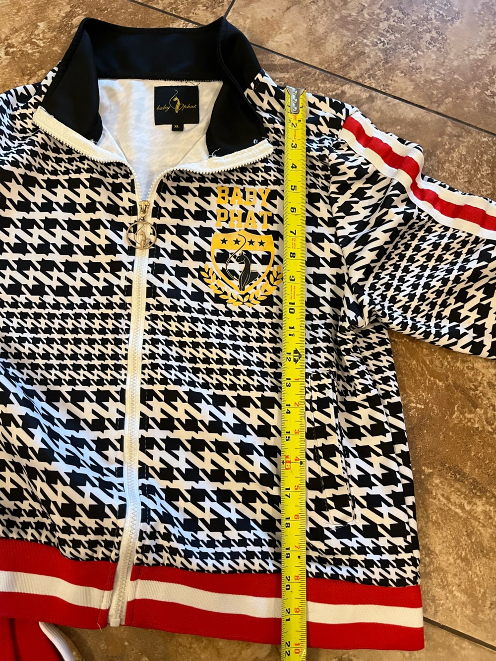 Vintage Baby Phat Co-Ord Houndstooth Tracksuit Set - Size XL - Y2K - Picture 7 of 16